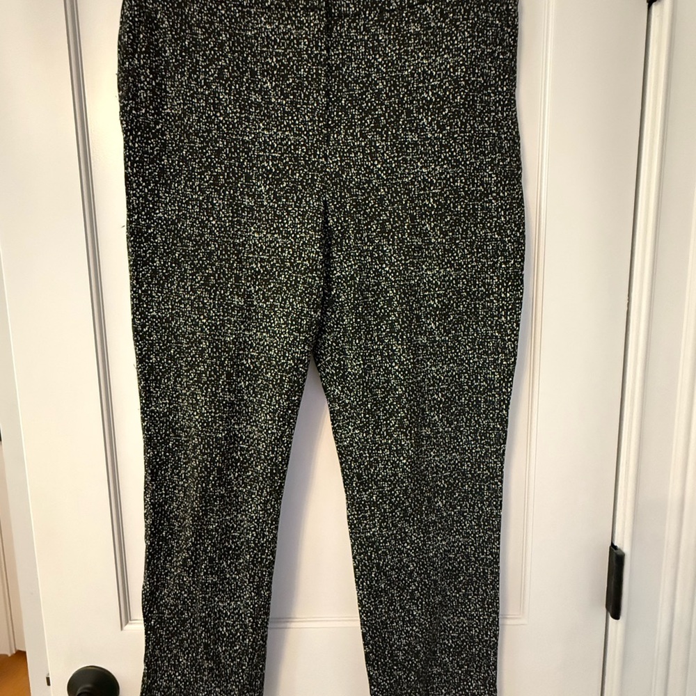 Theory Black and White Speckled Trousers